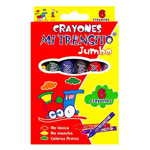 Creyon Trensito Jumbo X 6 Unidades