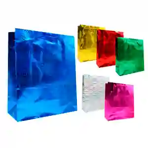 Bolsas Regalo Holografica Jumbo X 12 Unidades