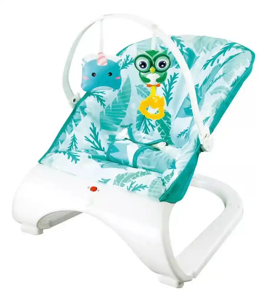 Silla Descanso Acolchada Para Bebés Con Vibracion Y Sonido - Hojas