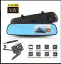 Espejo Retrovisor Camara Reversa Doble Dvr Pant Tactil 7"