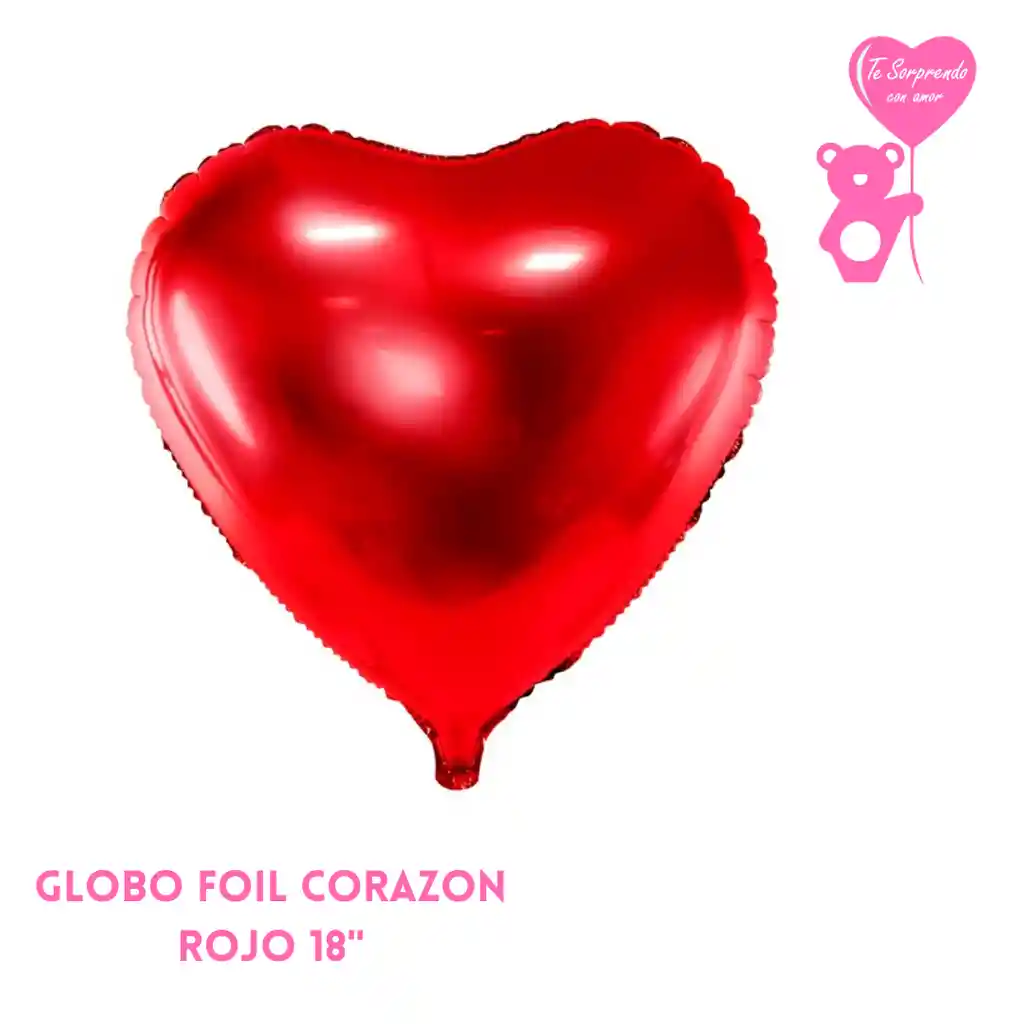 Globo Foil Corazon Rojo 18"