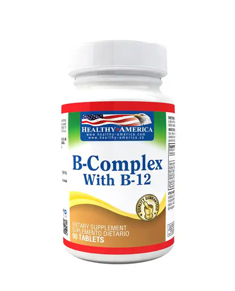 B-complex B12 Healthy America 90 Tabletas