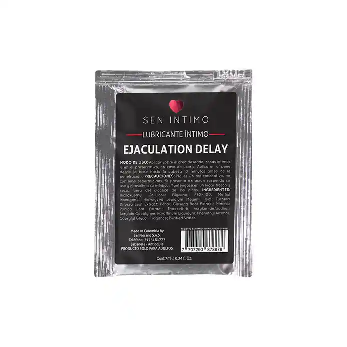 Retardante Íntimo Ejaculation Delay Sachet X 7 Ml By Sen Íntimo