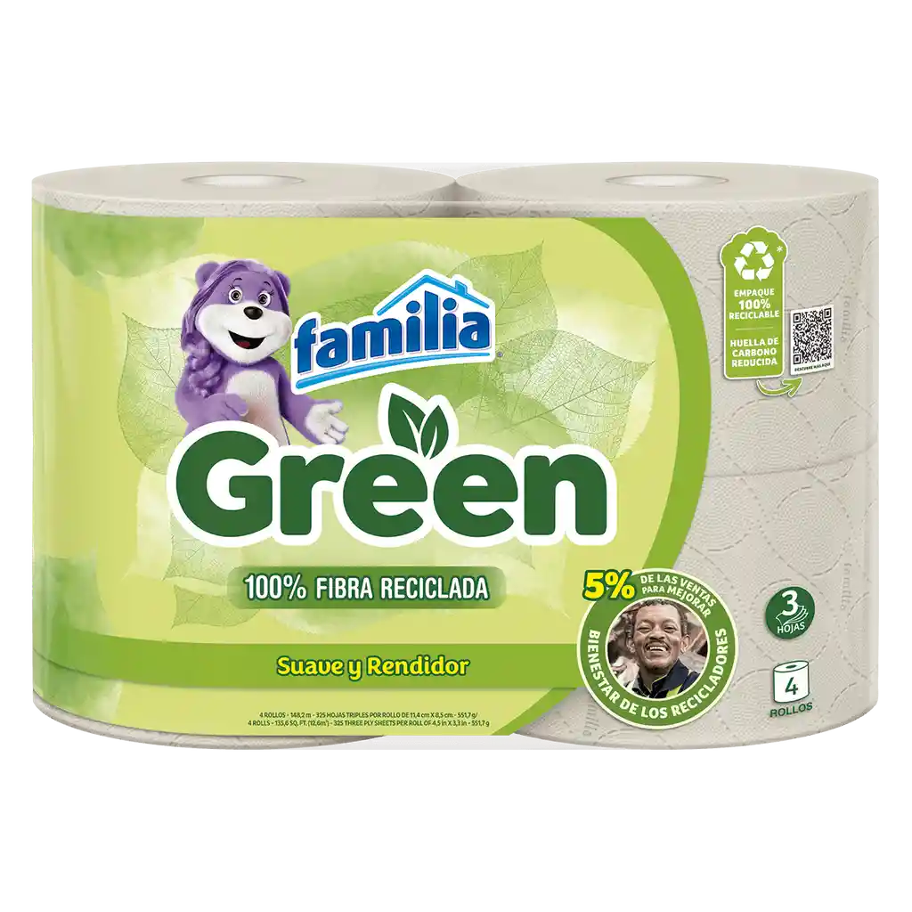 Papel Higiénico Familia Np Green X 4 Und