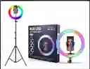 Aro De Luz 36 Cm Rgb + Trípode 2m + Soporte Para Celular