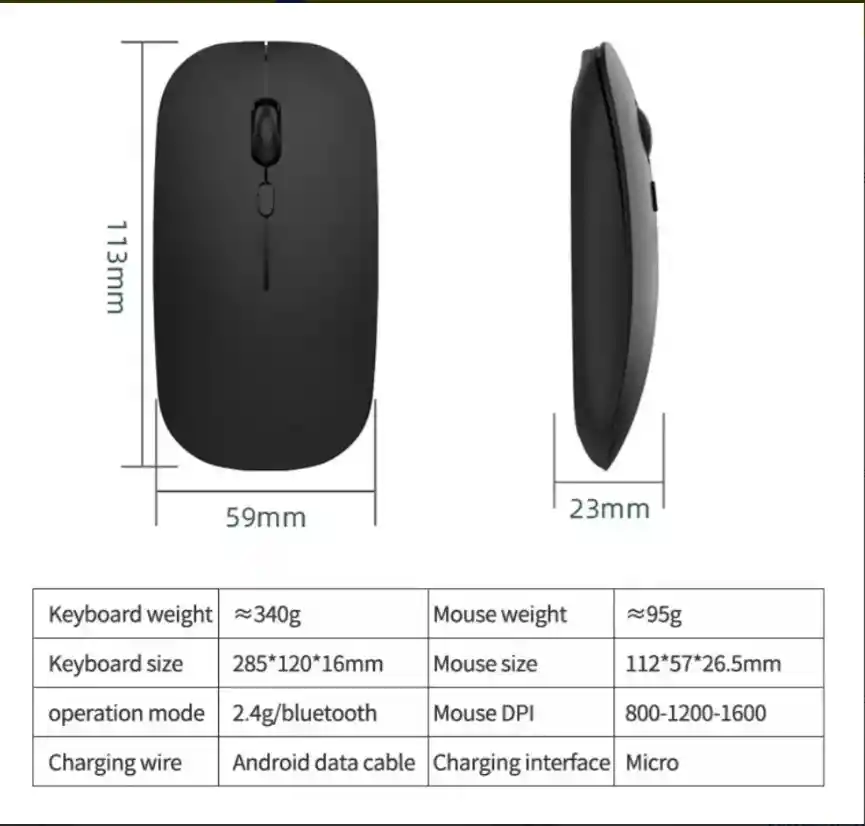 Combo Teclado Y Mouse Bluetooth As-211