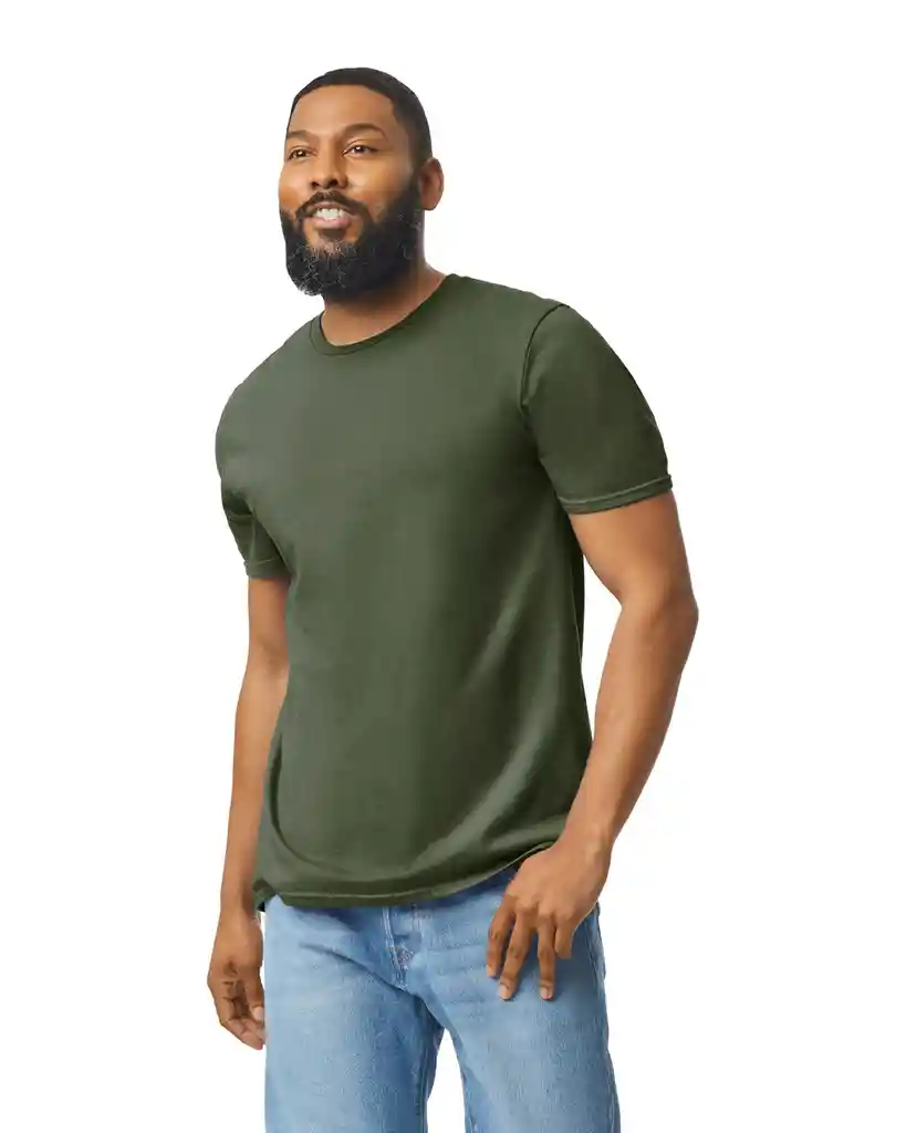 Gildan Camiseta Adulto Ring Spun Verde Militar Talla 2xl