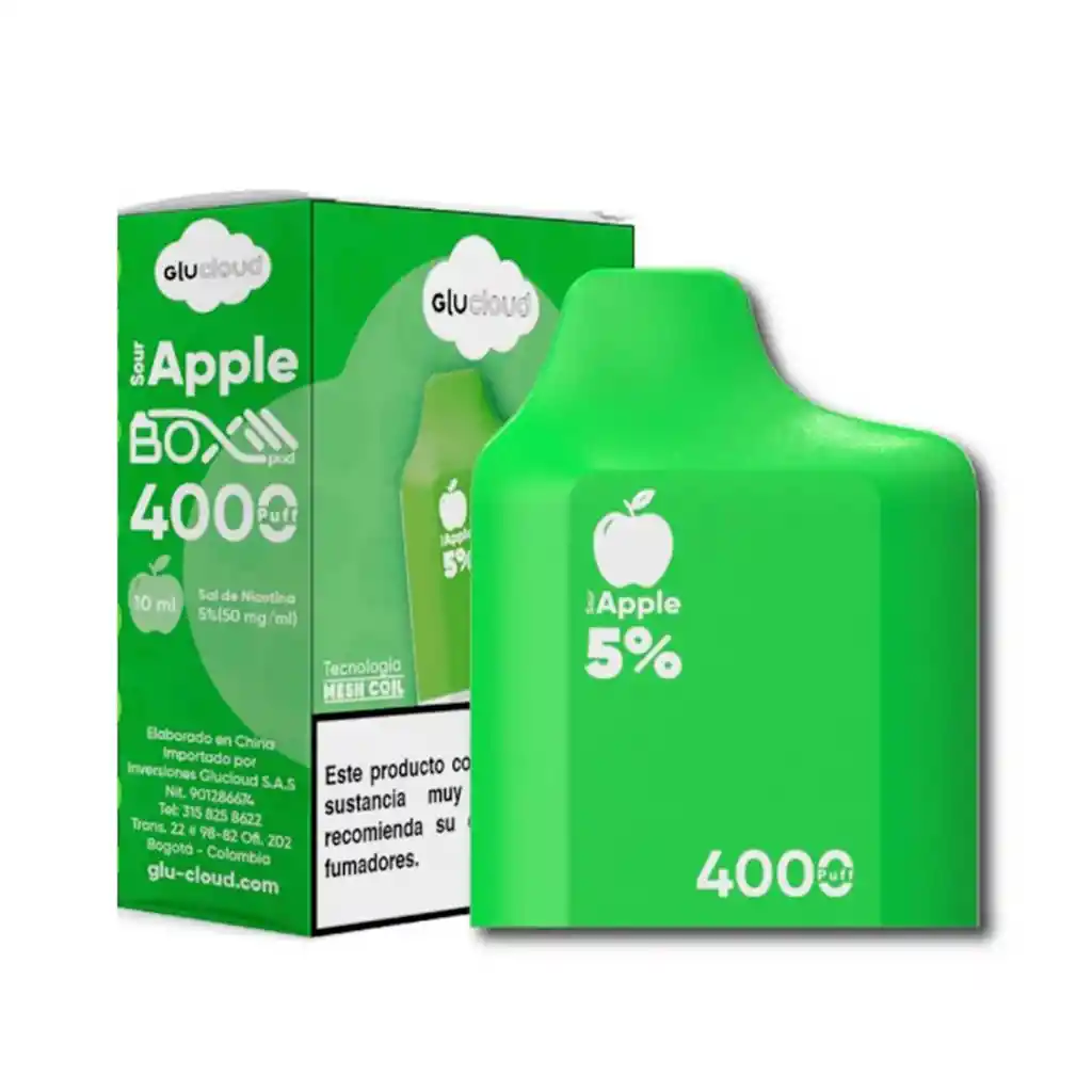 Glucloud Pod 4000 Puffs - Sour Apple