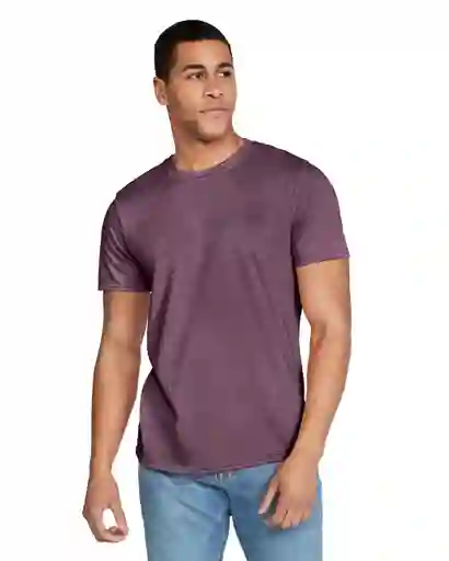 Gildan Camiseta Adulto Ring Spun Marrón Jaspe Talla S