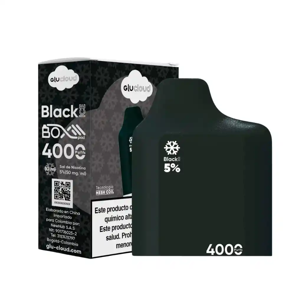 Glucloud Pod 4000 Puffs - Black Ice