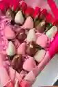 Rosas Y Fresas Con Chocolate