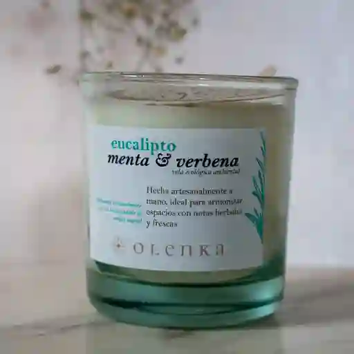 Vela De Ambiente Ecológica Eucalipto Menta