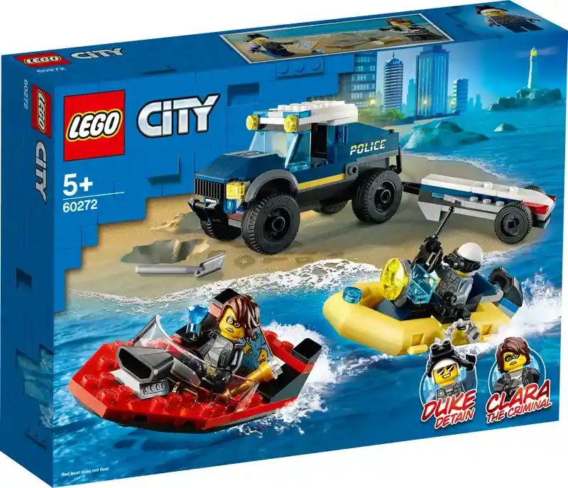 Lego® City: Policía De Élite: Transporte De La Lancha 60272