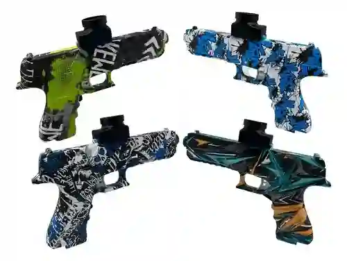 Pistola Desert Eagle Hidrogel De Gravedad Láser Silenciador