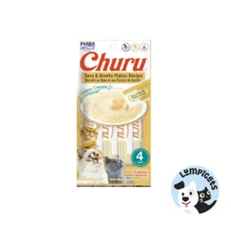 Inaba Snack Para Gatos Churu 4 Piezas - Receta De Atún Y Flakes De Bonito".