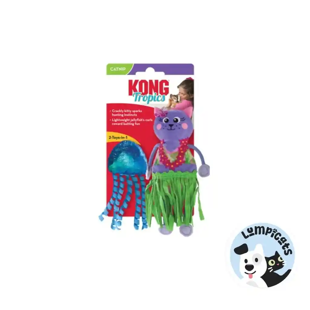 Kong Gato Peluche Tropics Hula X2