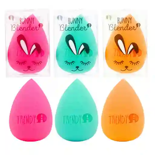 Bunny Blender Esponja Profesional Conejito Surtido Trendy Mzd-s203