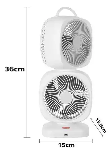 Ventilador De Torre Giratorio Xhs-02 Con Carga Usb