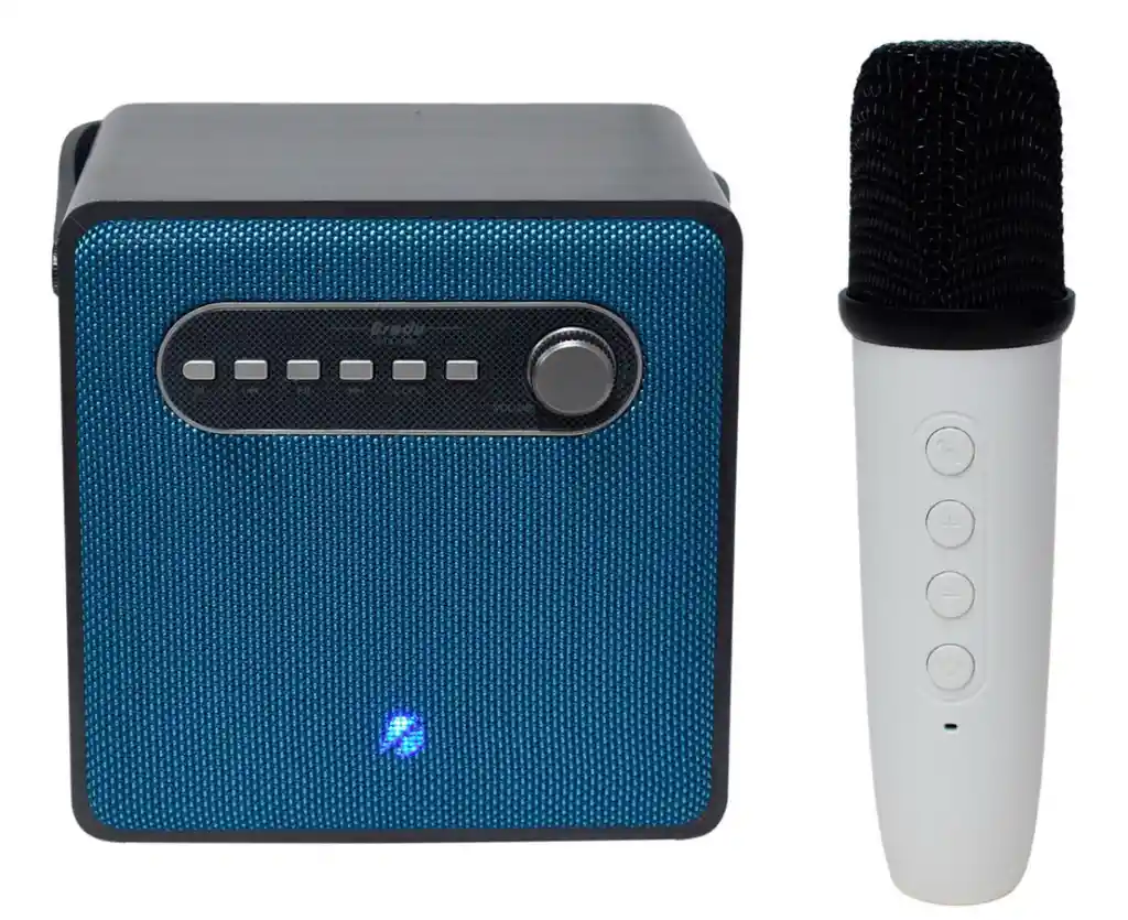 Parlante Karaoke Micrófono Inalambric Recargable 10w Potente