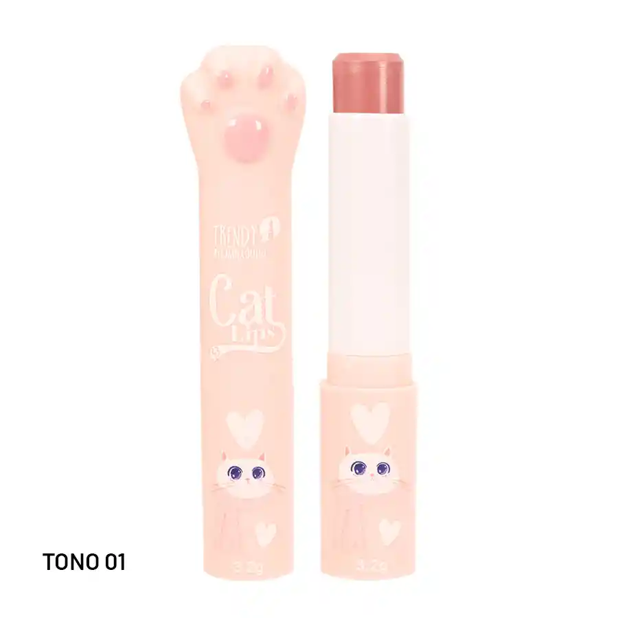 Labial En Barra Hidratante Cat Lips Lcl1577 Tono 01