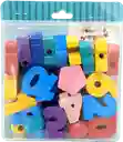 Juguete Didactico En Madera Para Enhebrar Letras