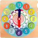 Juguete Set De Numeros Y Reloj Madera