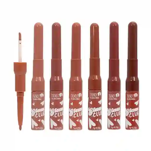 Labial Y Delineador Glam Club Lgc1475 Tono 01