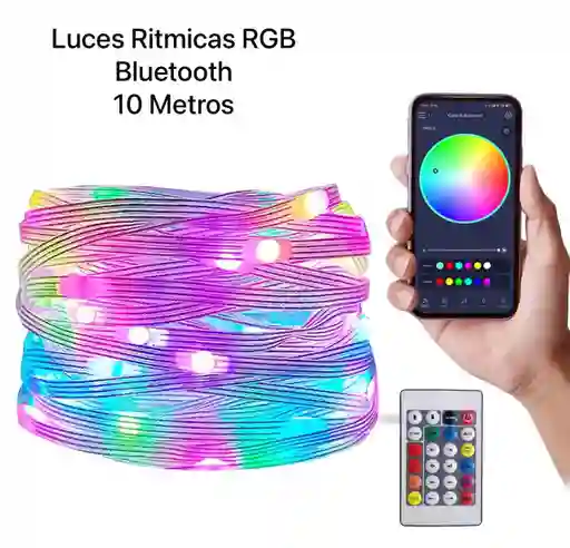 Luces Ritmicas Rgb 10 Metros Con Bluetooth