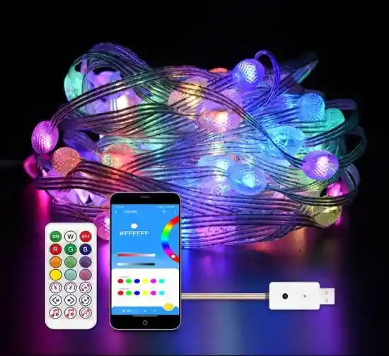 Luces Ritmicas Rgb 10 Metros Con Bluetooth