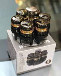 Condimentero Redondo Color Marmol X7 Piezas