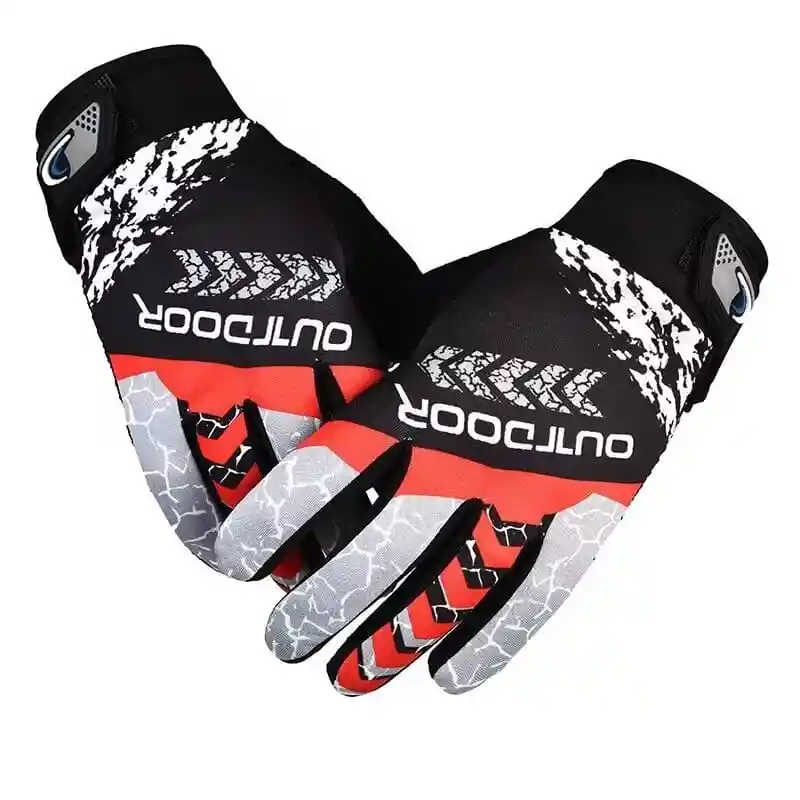 Guantes Outdoor Rojo Pantalla Táctil, Al Aire Libre, Guantes De Ciclismo, Deportes, Montañismo, Fitness.