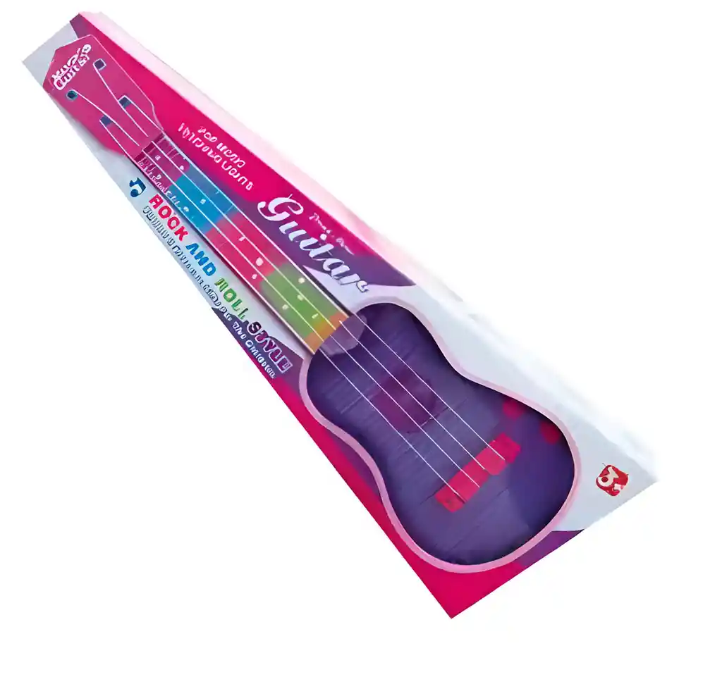 Guitarra Para Niña Juguete Luces + Sonido Regalo + Baterias