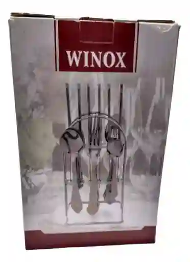 Juego De Cubiertos 24 Piezas Winox Acero Inoxidable Con Base