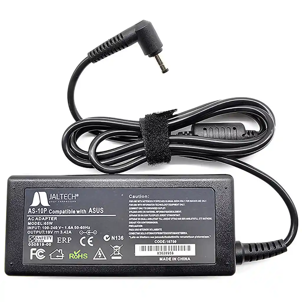 Cargador Para Asus 19v 3,42a 65w 4.0×1.35 Negra Jaltech As11mp