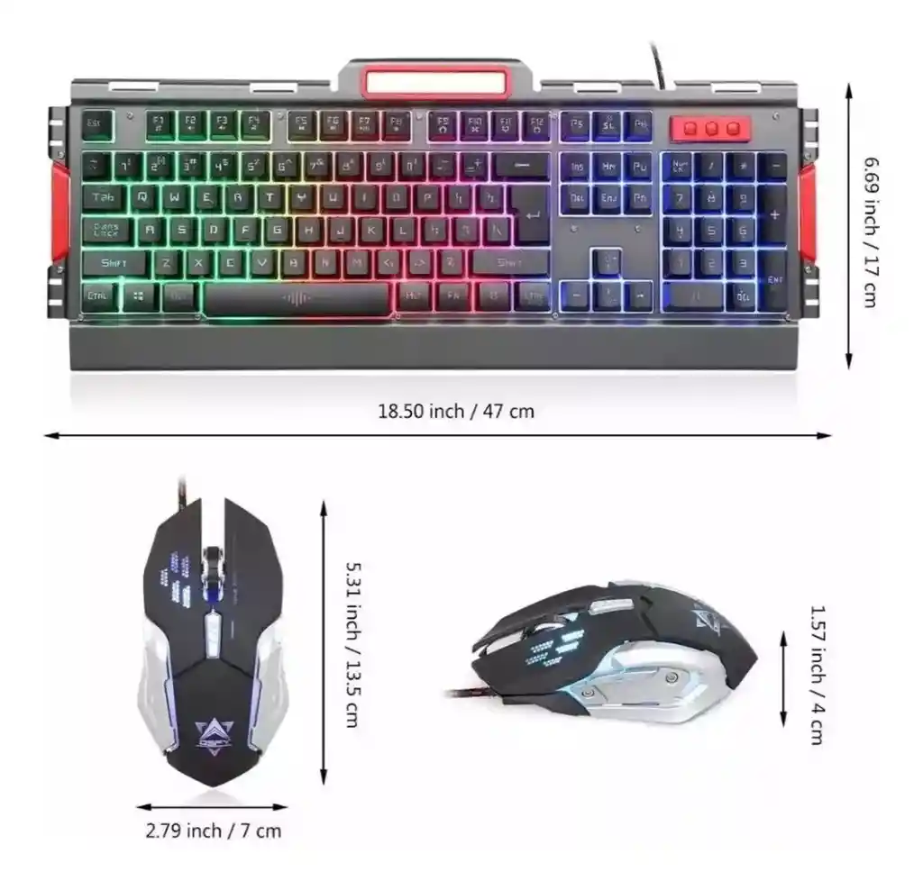 Teclado Para Pc Gamer Set Mouse 6 Botones Edicion Especial