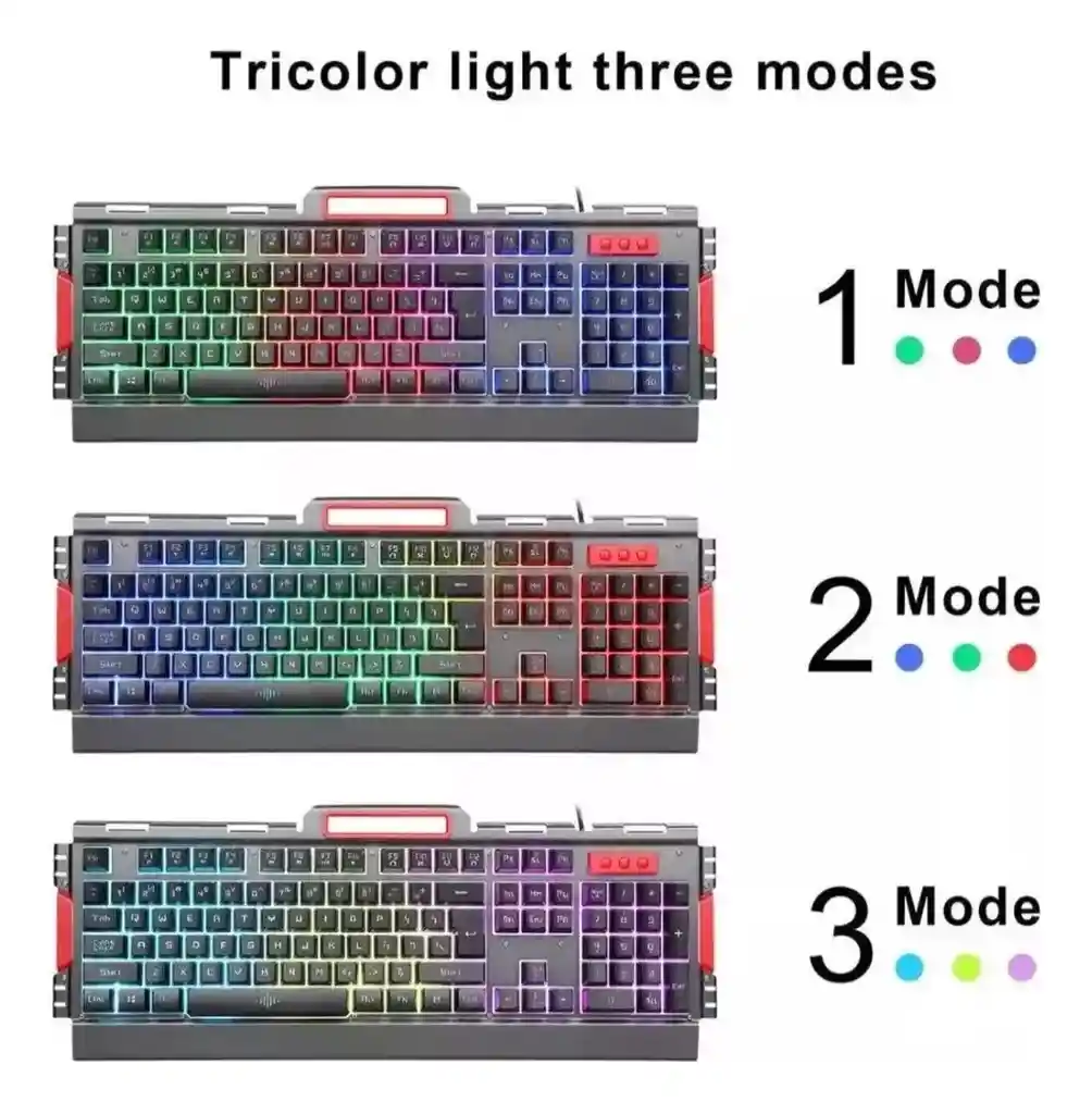 Teclado Para Pc Gamer Set Mouse 6 Botones Edicion Especial