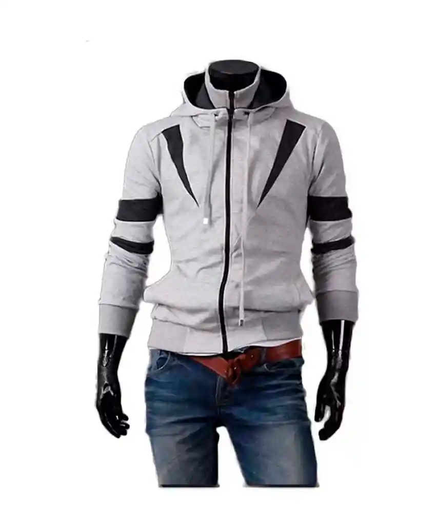 Chaqueta Hombre Algodon Perchado Gnrc Buso Colmillos - Gris