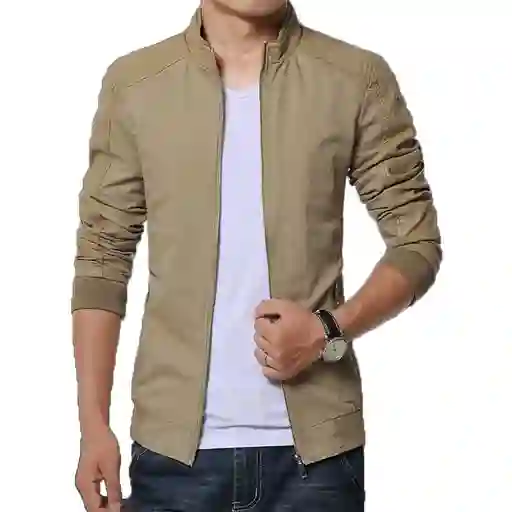 Chaqueta Hombre Cuero Drill - Beige