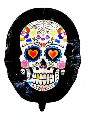 Globo Metalizado Mexicano Catrina Mmedidas 65 X 47 Cm