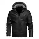 Chaqueta Hombre Cuero Sintético Smooth-negro