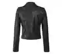 Chaqueta Mujer Cuero Sintético-negro