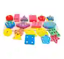 Juego Set Columnas Encastre Figuras Geometria Desarrollo