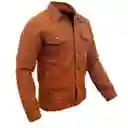 Chaqueta Hombre Gamuza Sintética-cafe