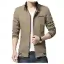 Chaqueta Hombre Drill Beisbolera - Beige