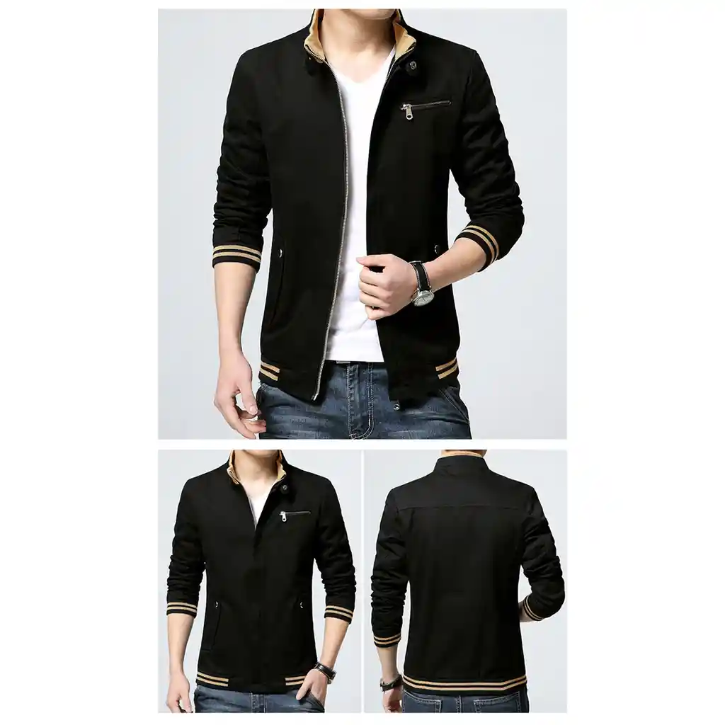 Chaqueta Hombre Drill - Negro