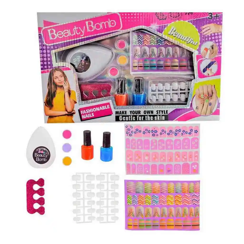 Juguete Kit Uñas Niñas Accesorios Set Manicure Esmaltes Lima