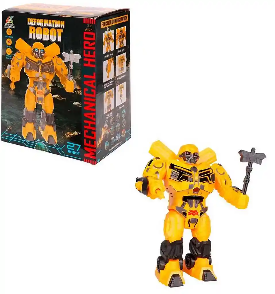 Juguete Robot Transformers Bumblebee Sonido Luces Movimiento