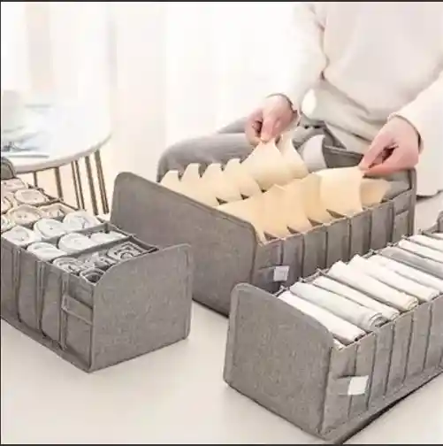 Cajón Organizador Separador Ropa Tela Camisas 9 Divisiones