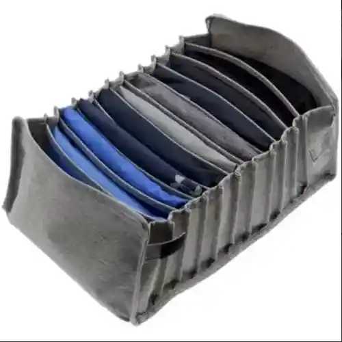 Cajón Organizador Separador Ropa Tela Camisas 9 Divisiones