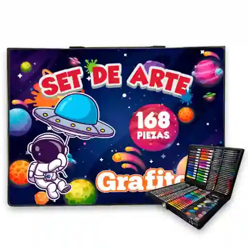 Set De Arte 168 Piezas Grafitos Niño Regalo Regalable